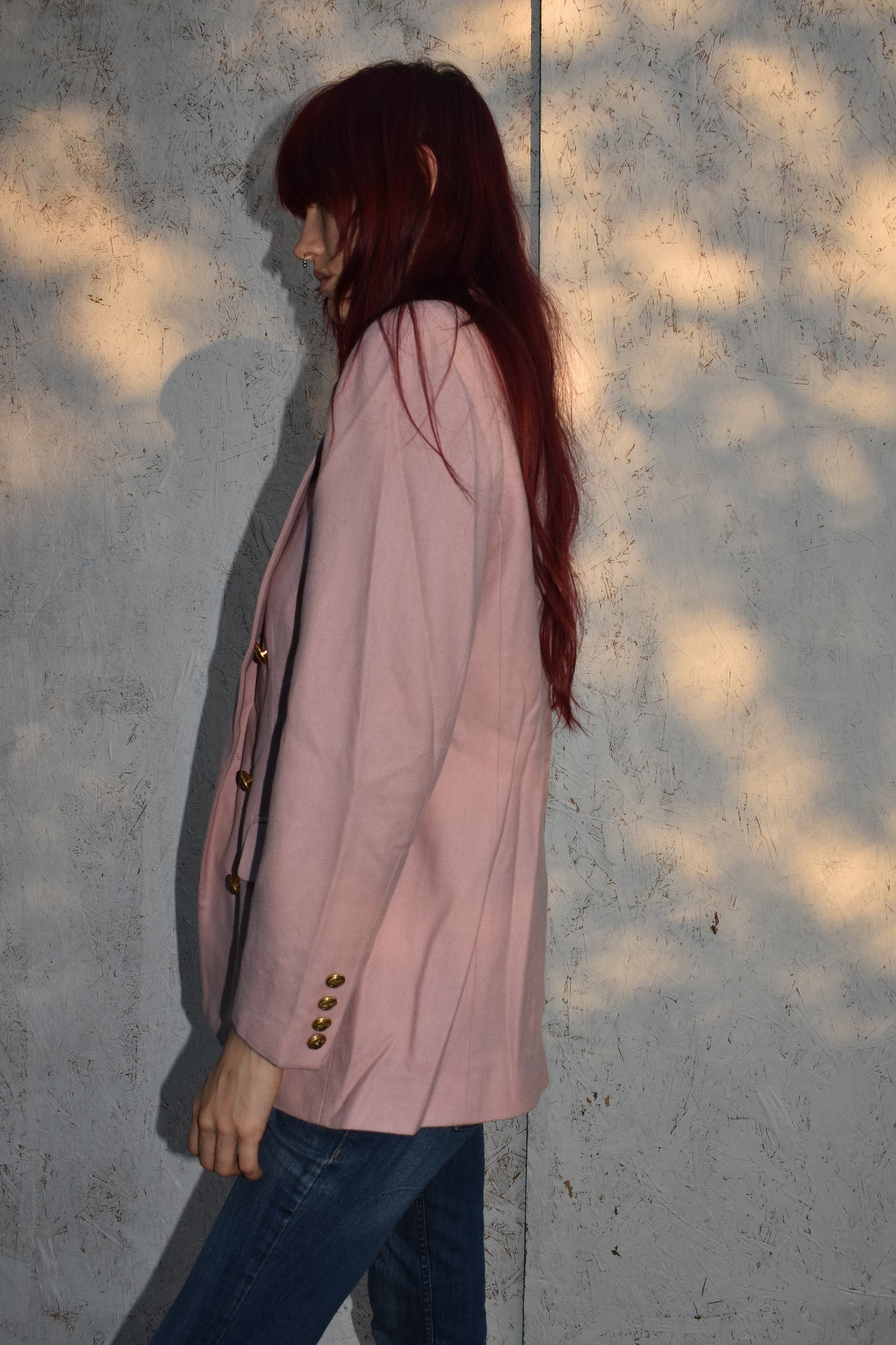 Vintage Pink Wool Blazer