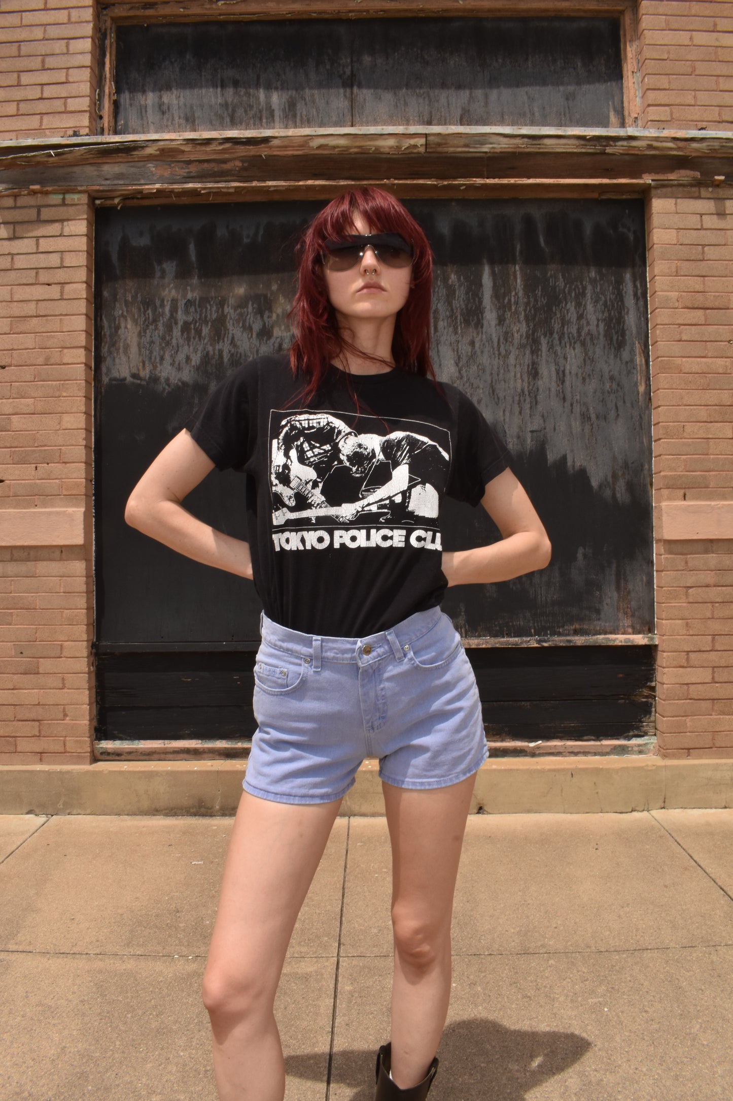 Vintage Lavender High Waisted Denim Shorts