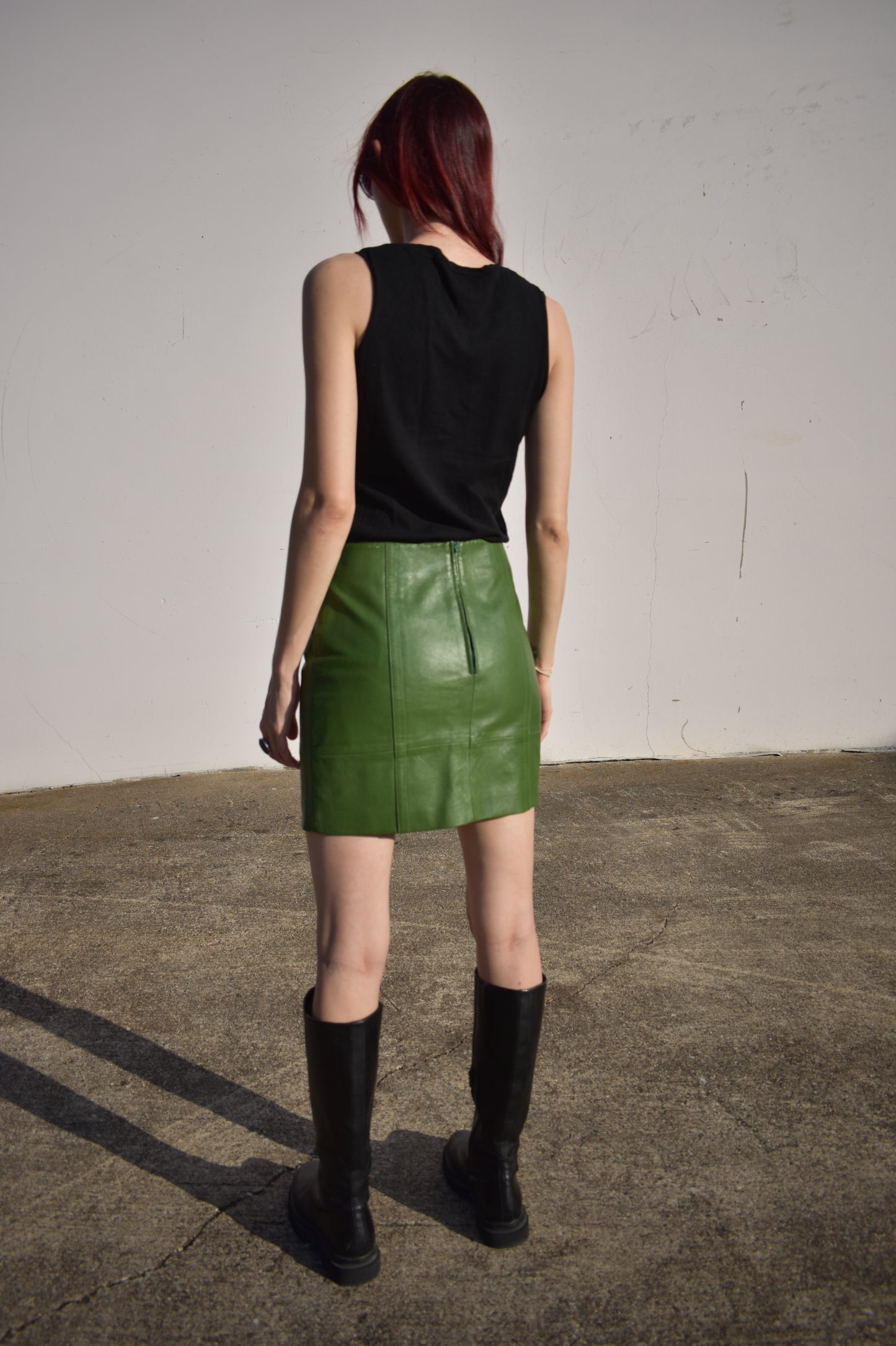 Vintage Leather Mini Skirt