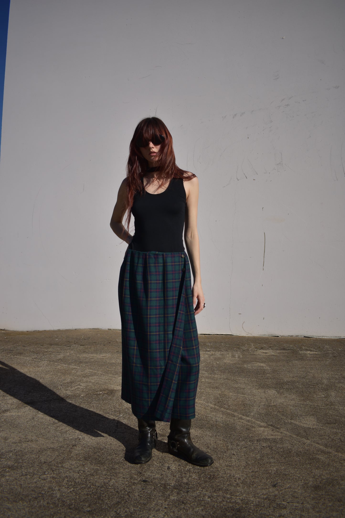 Vintage Tartan Maxi Skirt