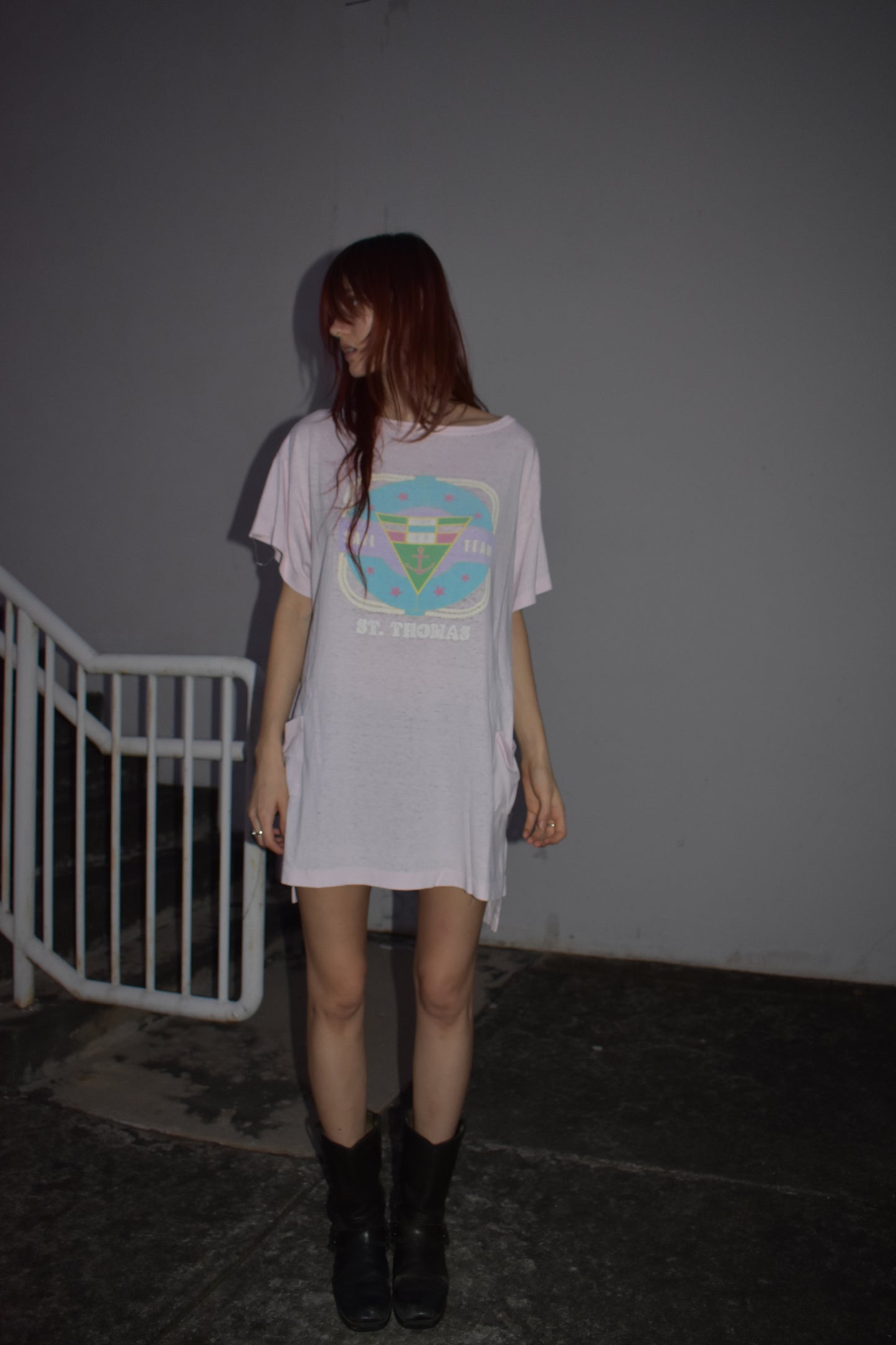 Vintage St. Thomas Double Pocket T-shirt Dress