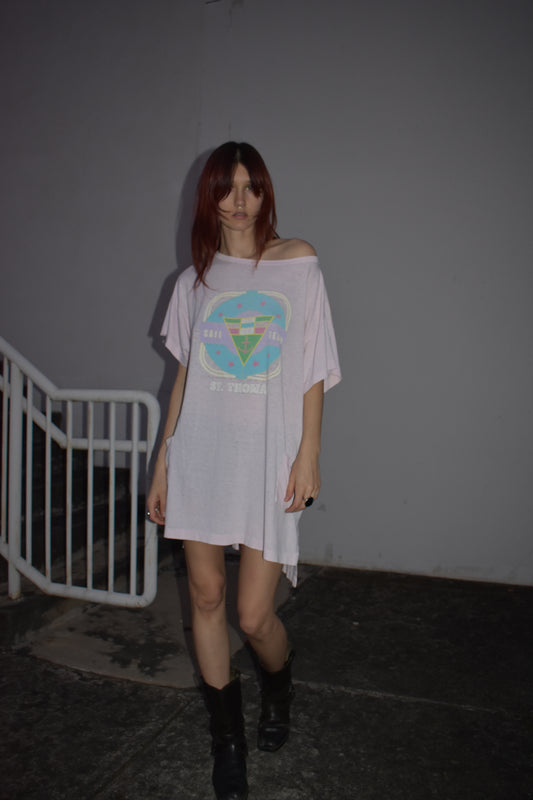 Vintage St. Thomas Double Pocket T-shirt Dress