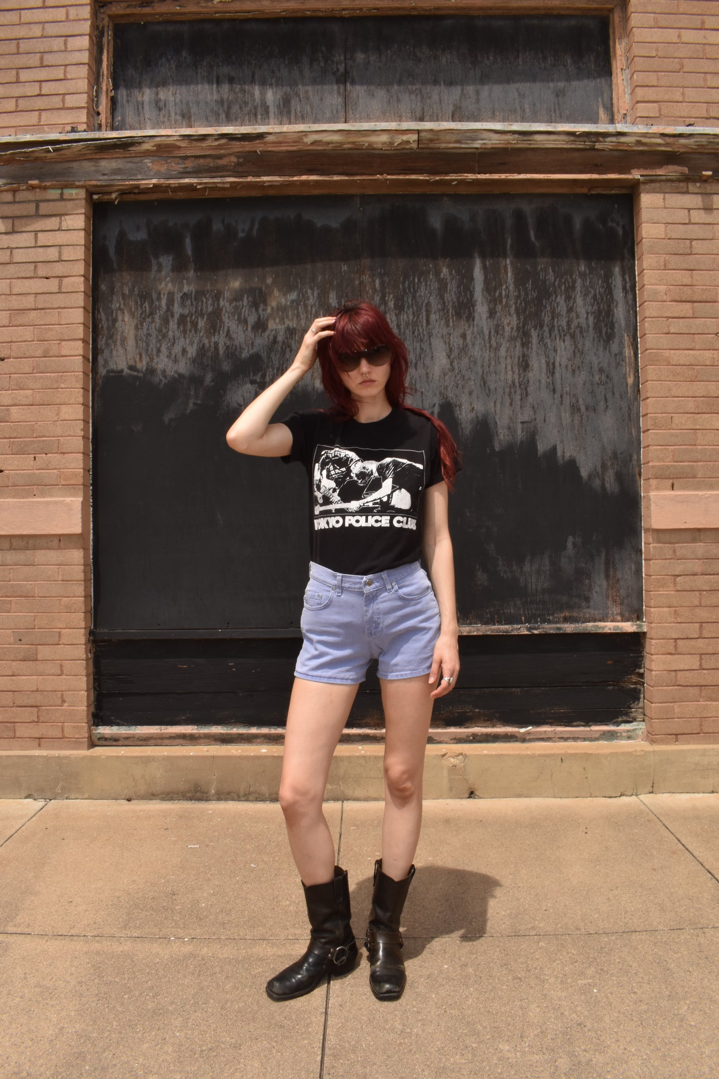 Vintage Lavender High Waisted Denim Shorts