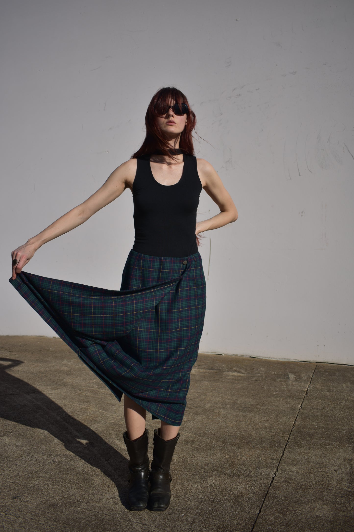 Vintage Tartan Maxi Skirt