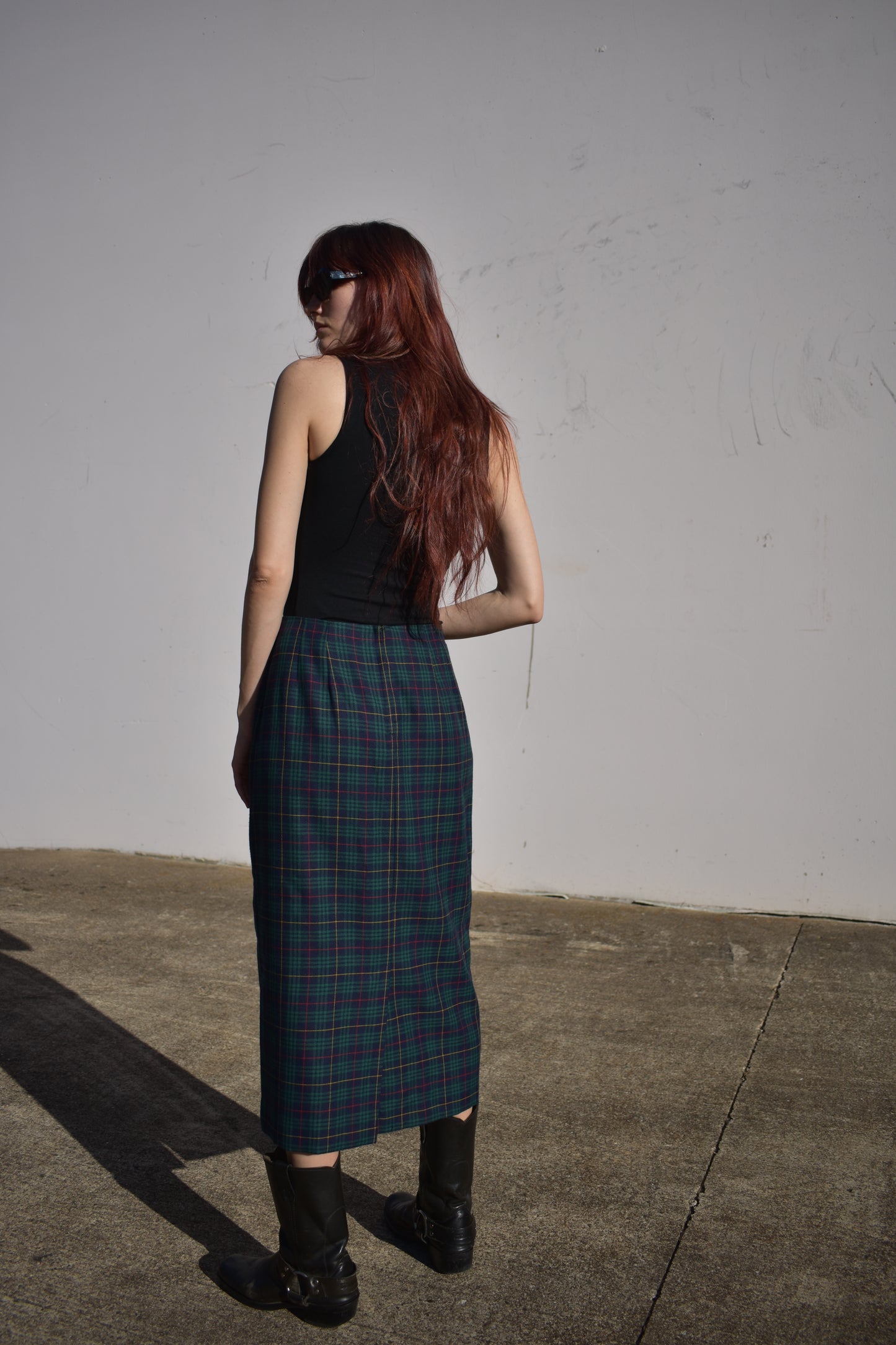 Vintage Tartan Maxi Skirt