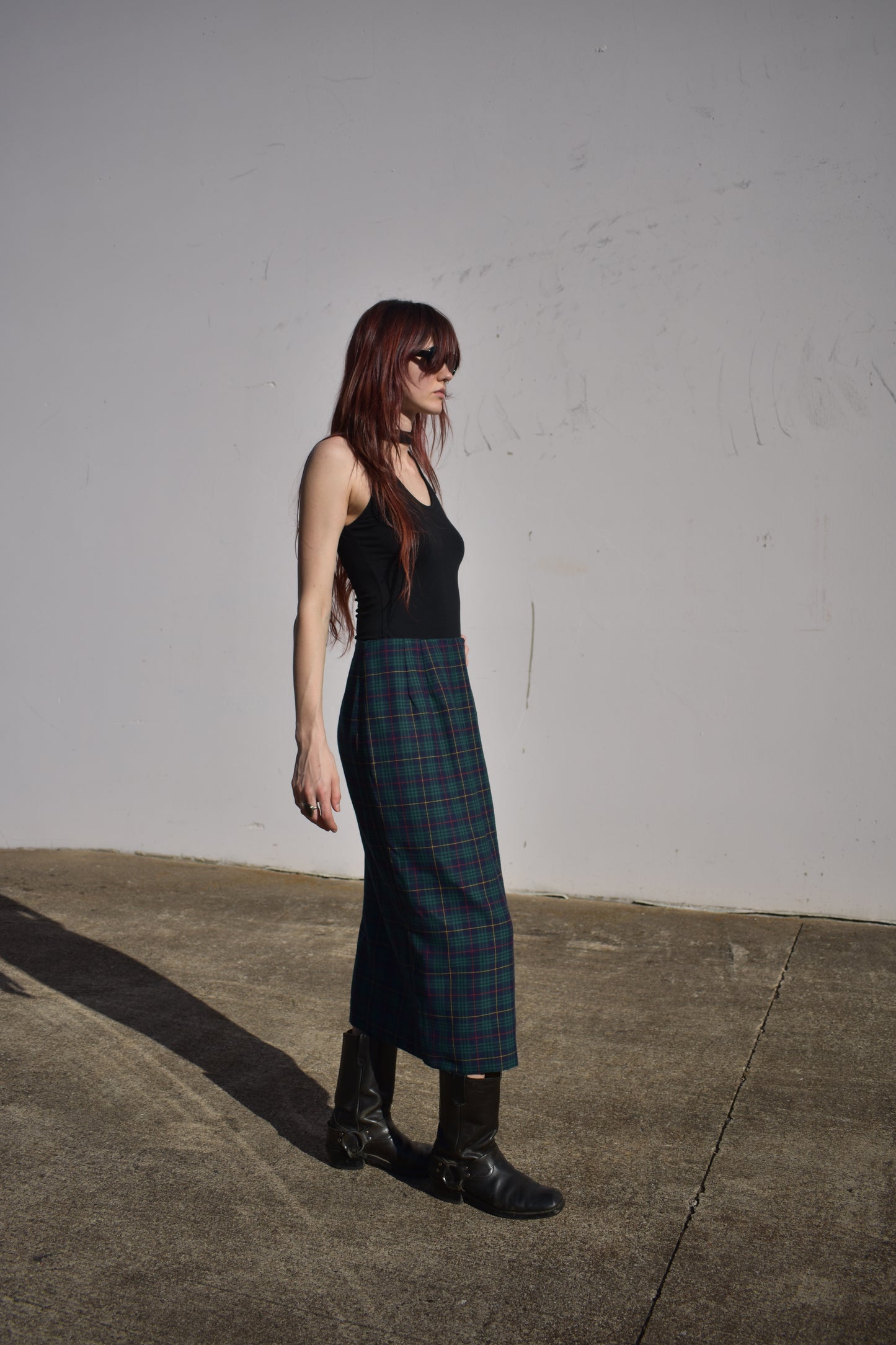 Vintage Tartan Maxi Skirt