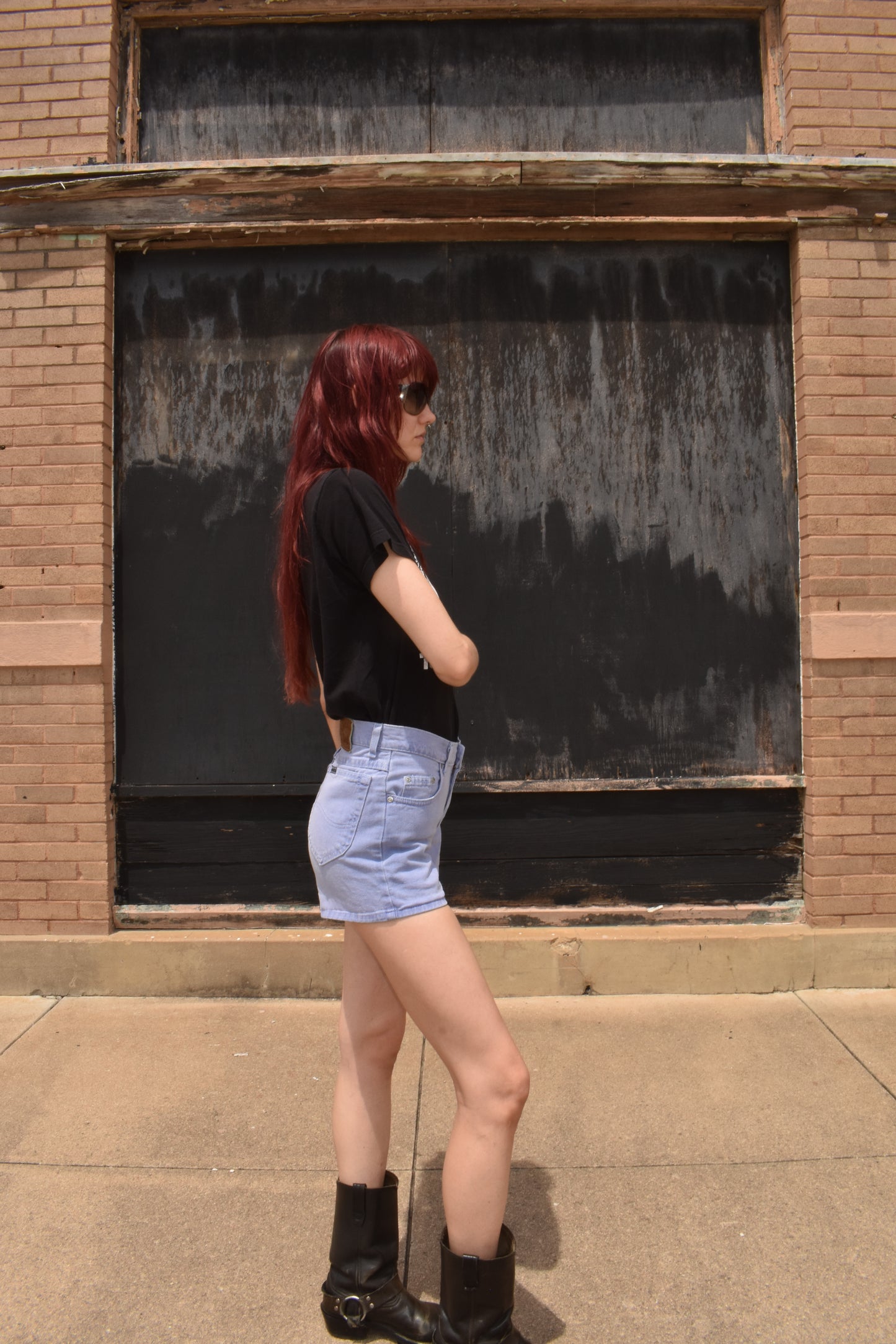 Vintage Lavender High Waisted Denim Shorts