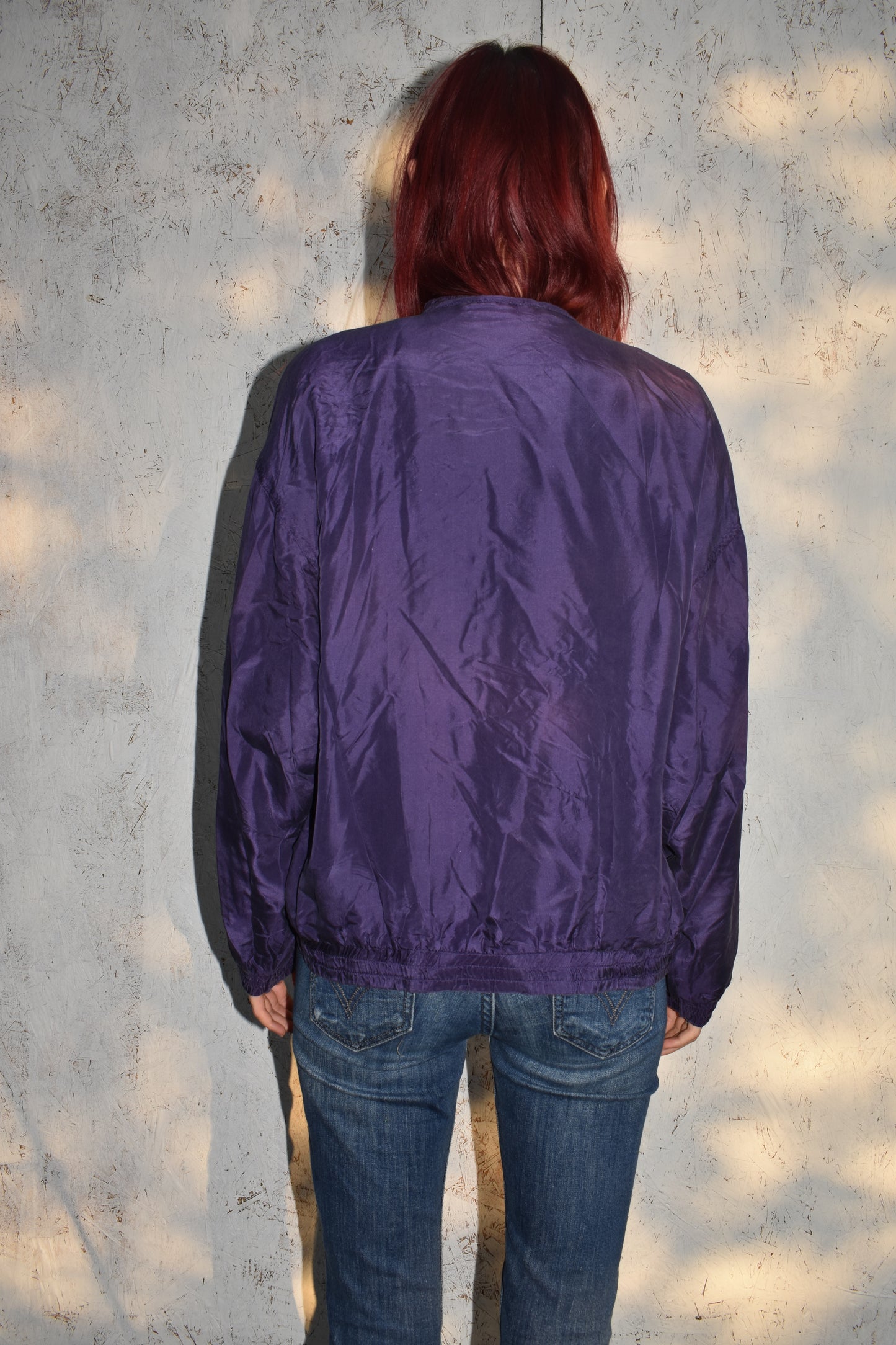 Vintage Silk Fringe Bomber Jacket