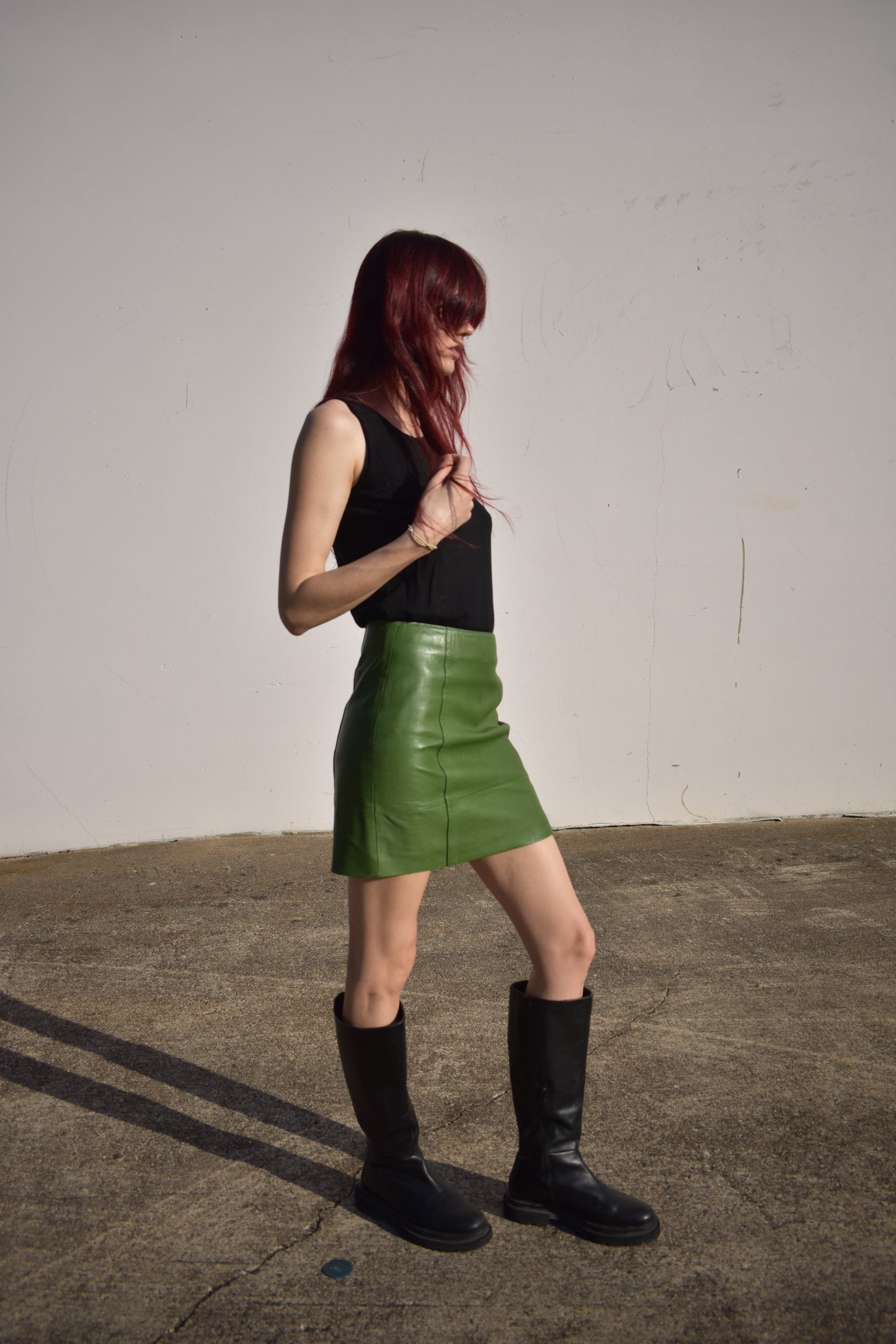 Vintage Leather Mini Skirt