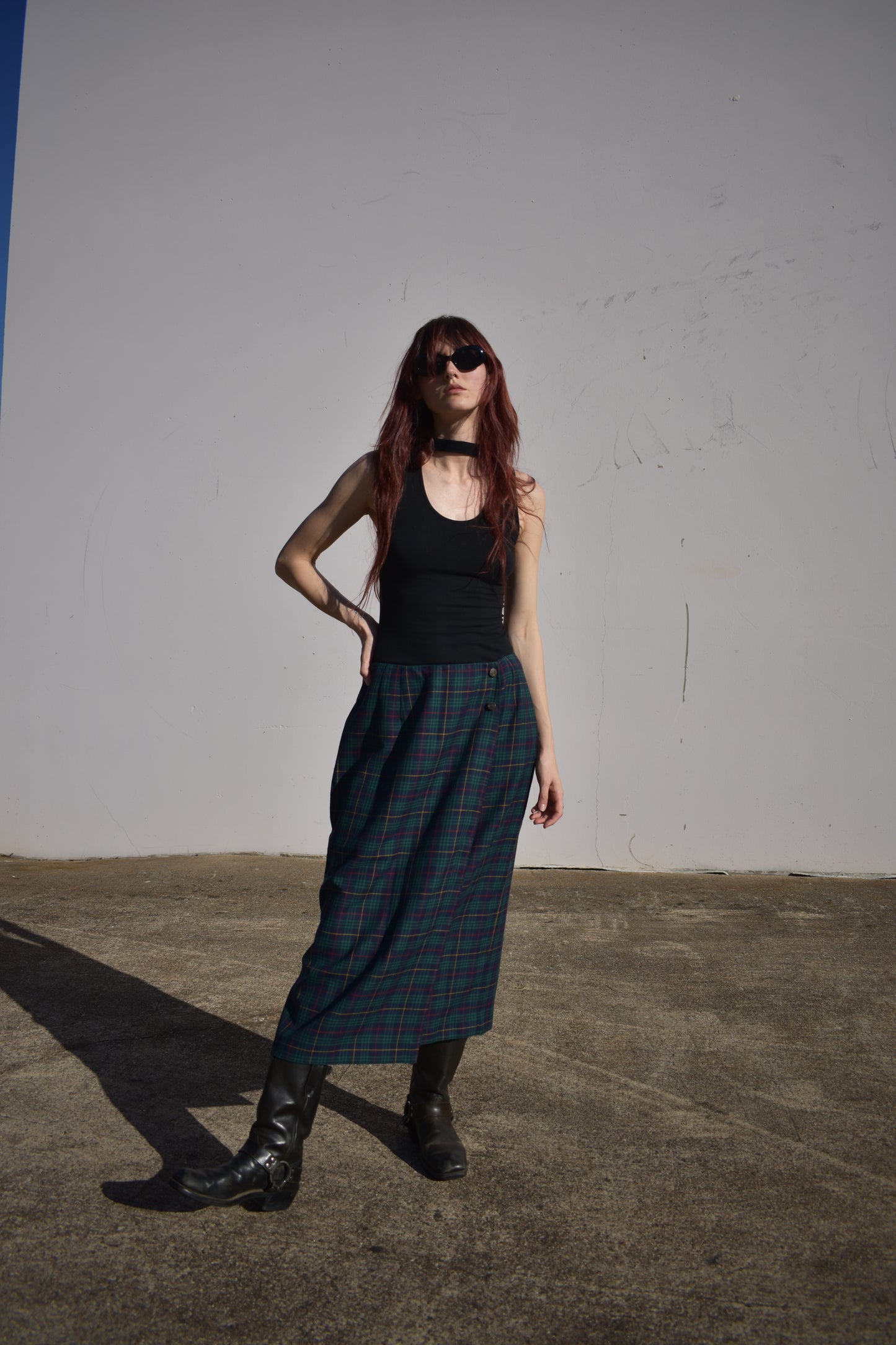 Vintage Tartan Maxi Skirt