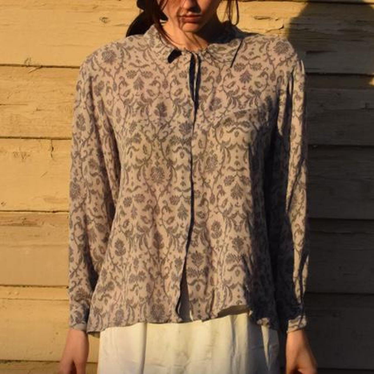 Vintage Baroque Silk Blouse