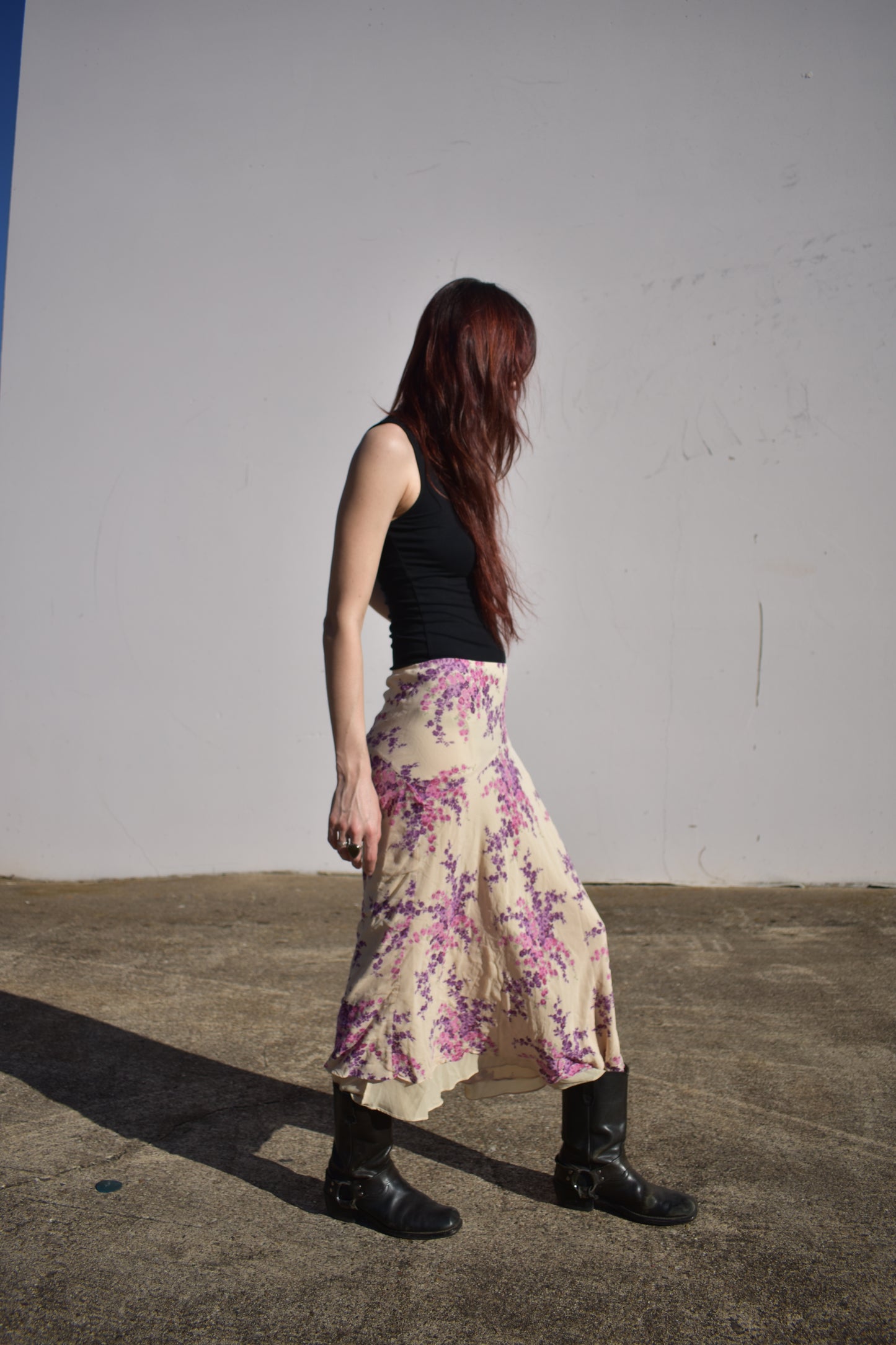 Vintage 90’s Silk Floral Maxi Skirt