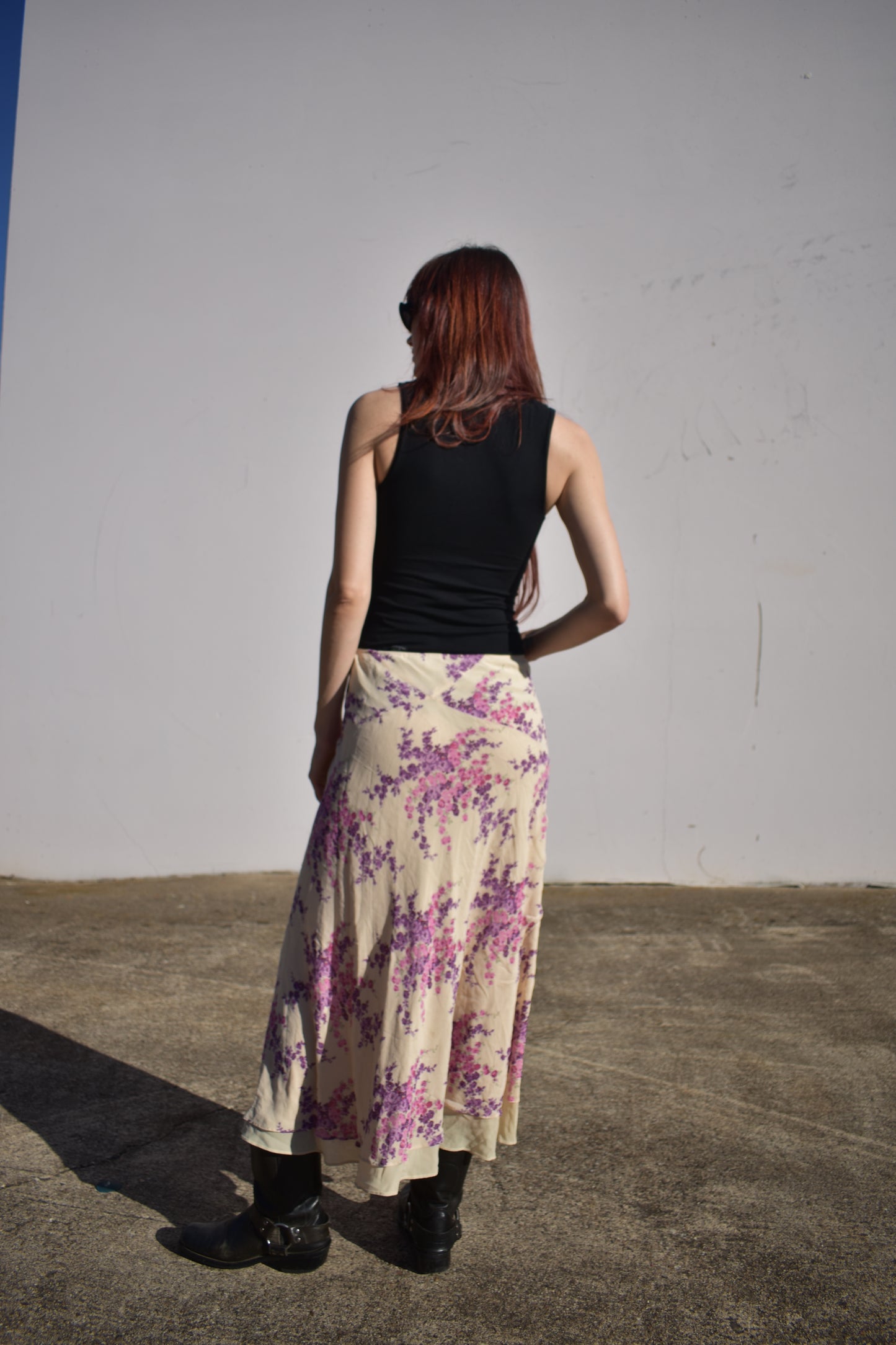 Vintage 90’s Silk Floral Maxi Skirt